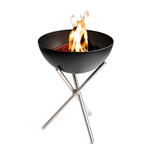 höfats - Bowl Feuerschale mit Dreibein - Outdoor Feuerstelle und Plancha Grill, mit Grillrost...