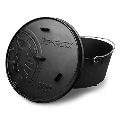 Petromax Feuertopf ft18 (Dutch Oven) (mit Standfüssen), Schwarz